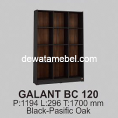Rak Buku - Activ Galant BC 120 / Pasifik Oak - Black